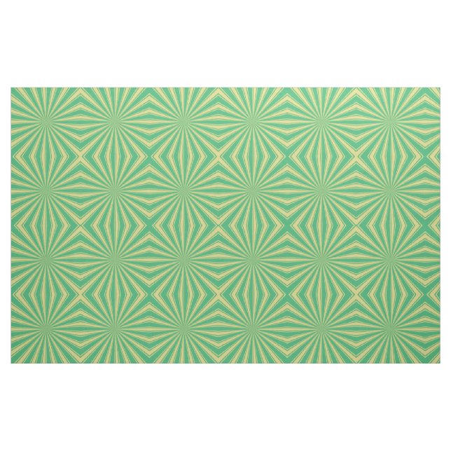Modern Mint Sun Ray Pattern Fabric (Fat Quarter)