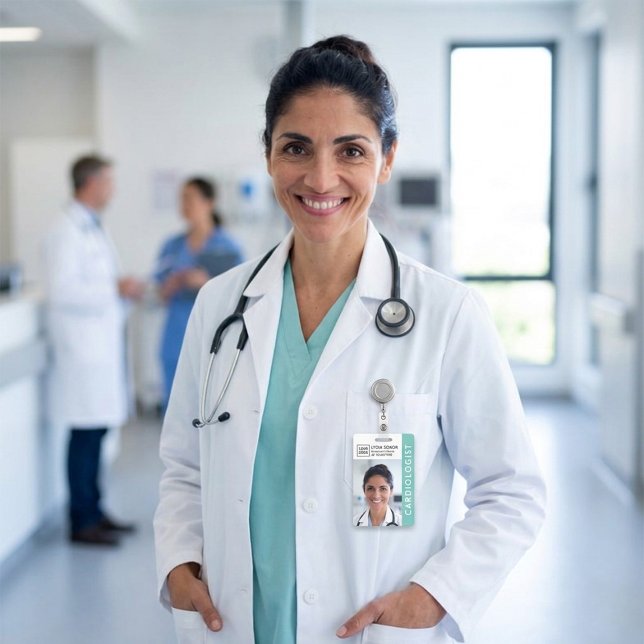 Modern Mint Teal Medical ID Badge  (Creator Uploaded)