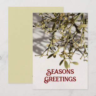Modern Mistletoe Christmas Holiday Card