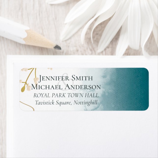 Modern Misty Blue Gold Wedding (Insitu)