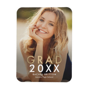 Modern Mix Graduation Announcement Magnet