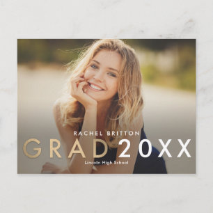 Modern Mix Graduation Announcement Postcard
