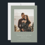 Modern mix & match minimalist photo save the date<br><div class="desc">This stylish minimalist Save the Date card,  with its clean white sans serif fonts printed against a sleek slate grey background,  is a classy way to announce your big day. Create an entire invitation suite by mixing and matching complementary components. This adaptable design can help you create priceless memories.</div>