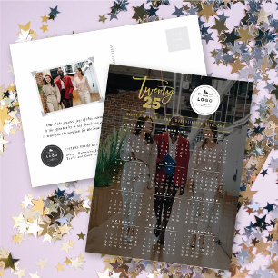 Modern Mix Typography 2025 Calendar Photo New Year Holiday Postcard