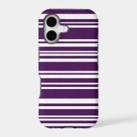 Modern Mixed Purple and White Stripes