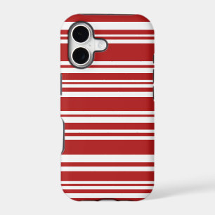 Modern Mixed Red and White Stripes