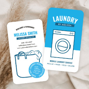 Modern Mobile Laundry Service Wash & Dry Service Business Card