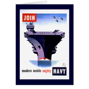 Modern Mobile Mighty Navy Card