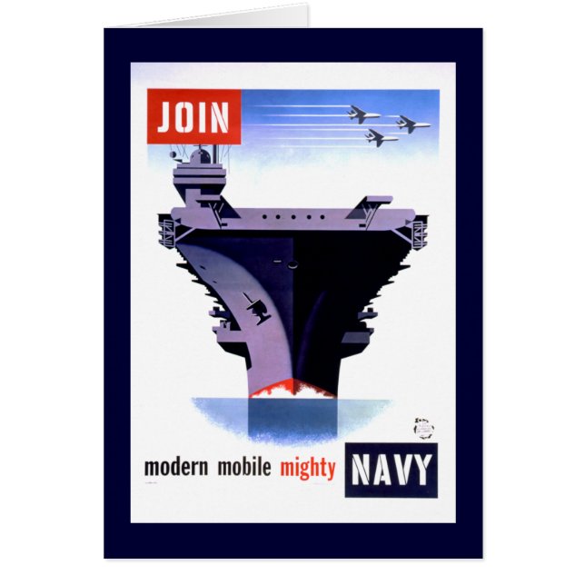 Modern Mobile Mighty Navy Card (Front)