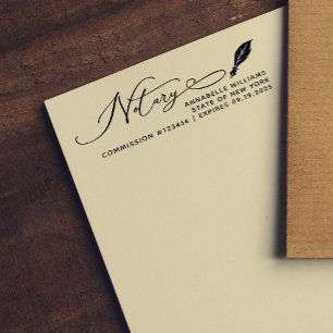 Modern Mobile Notary Public Self-inking Stamp