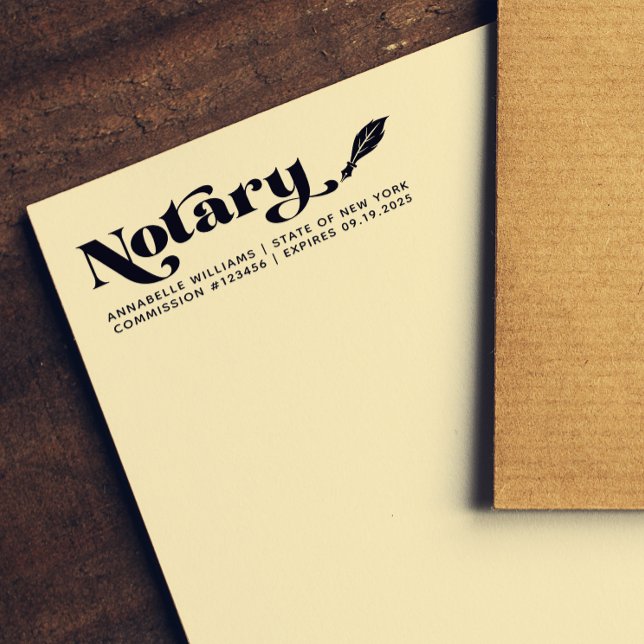 Modern Mobile Notary Public   Self-inking Stamp (Creator Uploaded)