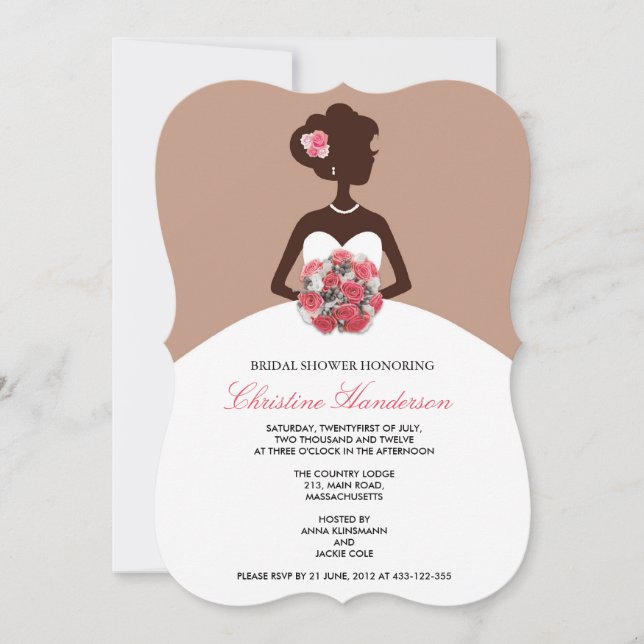 Modern Mocha Bridal Shower Invitation (Front)
