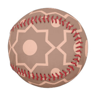 Modern Mocha Mousse Dusty Pink Geometric Shape Baseball