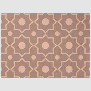 Modern Mocha Mousse Dusty Pink Geometric Shape Tissue Paper