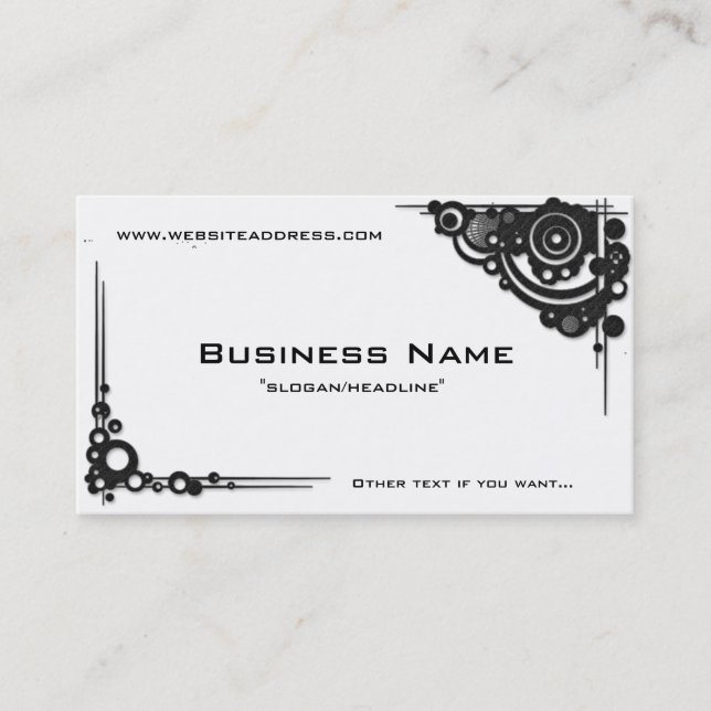 Modern (Mod) Design 4 Business Cards (Front)