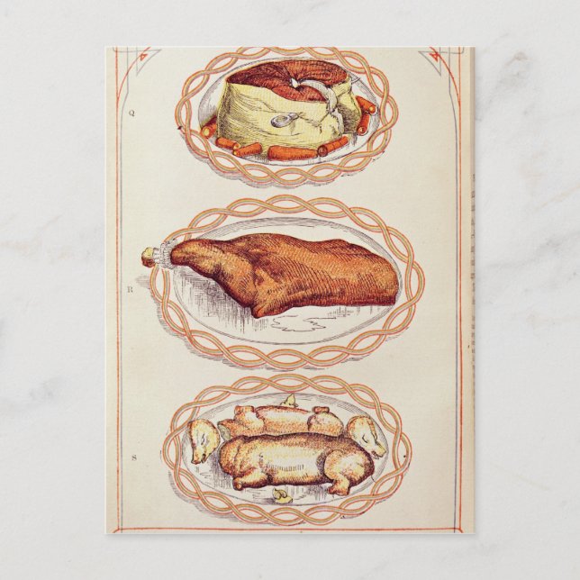 Modern Mode of Serving Dishes, from Mrs. Beaton Postcard (Front)