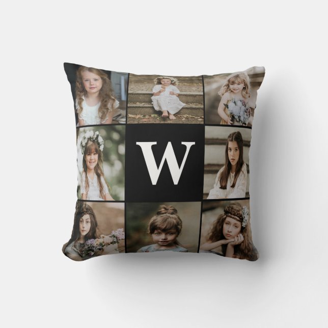 Modern Modern Family 8 Photo Collage Cushion (Front)