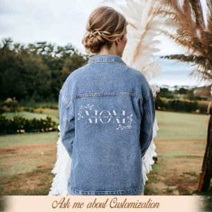 Modern Mom Kids Names Mother's Day Denim Jacket