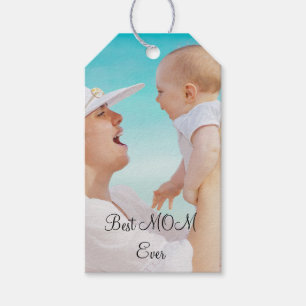 Modern Mom Photo & Super Mom Text   Gift For Mom  Gift Tags