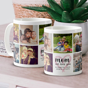 Modern Mom We Love You Mother's Day Photo Collage Coffee Mug