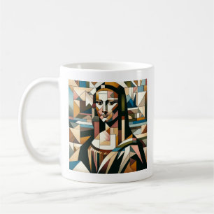 Modern Mona Lisa Stained Glass Style T-Shirt Coffee Mug