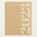 Modern Monochromatic Beige 2023 Planner<br><div class="desc">A minimalist monochromatic planner features the year in a bold trending typography.</div>