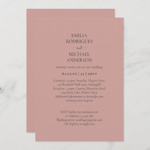 Modern Monochrome All in One Budget Wedding Invitation