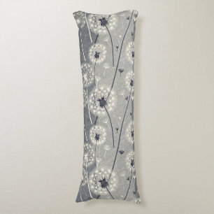 Modern Monochrome Dandelion Body Cushion