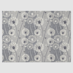 Modern Monochrome Dandelion Tissue Paper