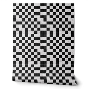 Modern Monochrome Geometric Embossed Circle Wallpaper