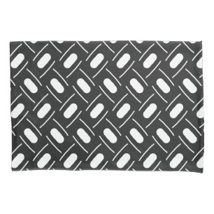 Modern Monochrome Geometric Pillowcase