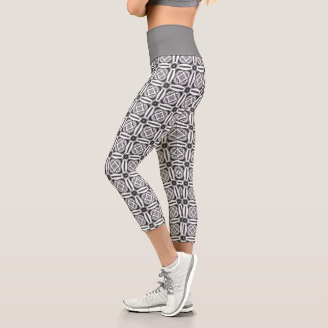 Modern Monochrome High Waisted Capris (Left)