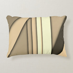 Modern Monochrome Tan Decorative Cushion