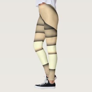 Modern Monochrome Tan Leggings