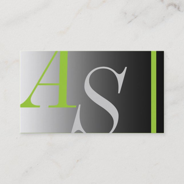 Modern Monogram 101 Business Card (Front)
