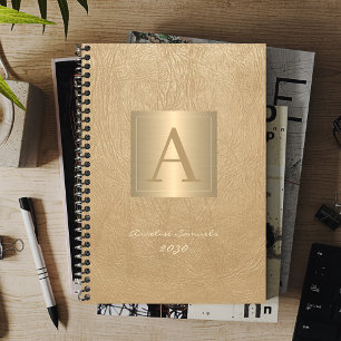 Modern monogram 2026 professional gold elegant planner