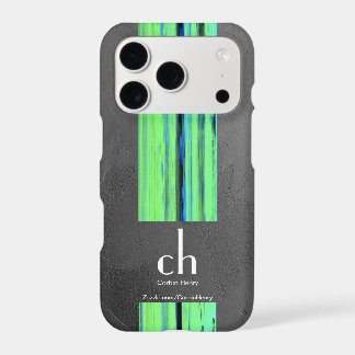 Modern Monogram Abstract Texture iPhone Case