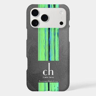 Modern Monogram Abstract Texture iPhone Case