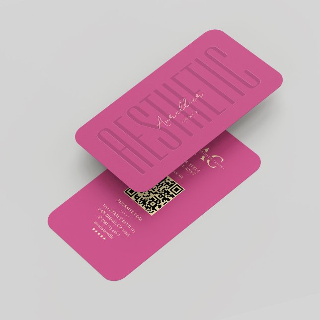 Modern Monogram Aesthetic Aesthetician Pink Gold Business Card (Modern Monogram Aesthetic Aesthetician Pink Gold Business Card
)