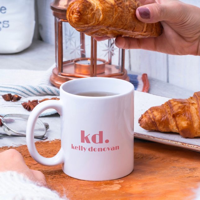 Modern Monogram and Name Minimalistic Design 3 Coffee Mug (Creator Uploaded)