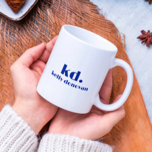 Modern Monogram and Name Minimalistic Design 6 Coffee Mug