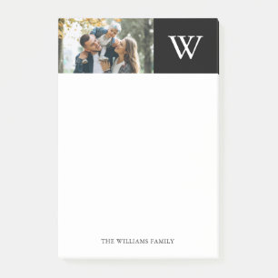Modern Monogram and Photo Post-it Notes