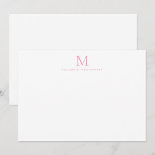 Modern Monogram Ballet Slipper Pink   Card