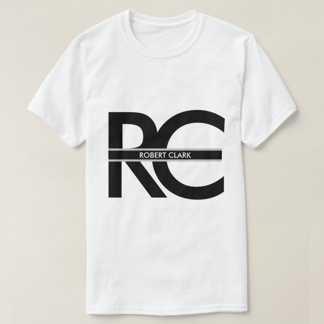 Modern Monogram Basic T-Shirt (Design Front)