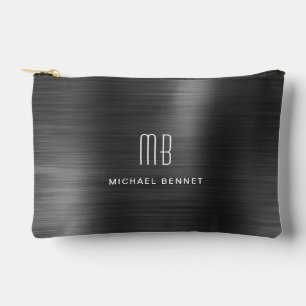 Modern Monogram Black Accessory Pouch