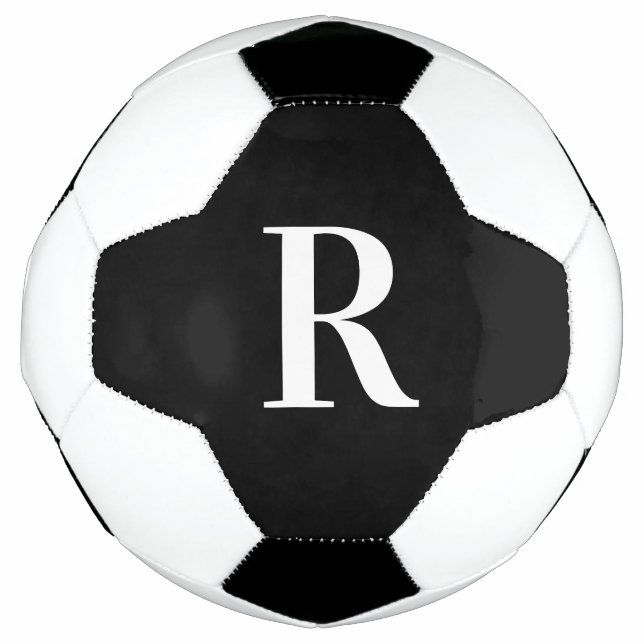 Modern Monogram Black and White Football (Front)