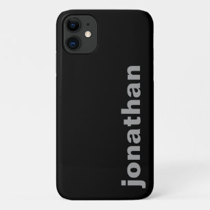 Modern Monogram Black Case-Mate iPhone Case