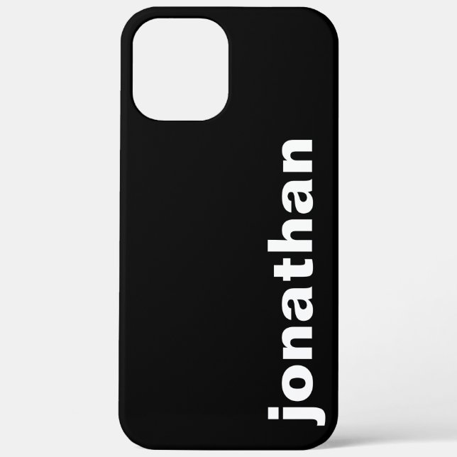 Modern Monogram Black Case-Mate iPhone Case (Back)