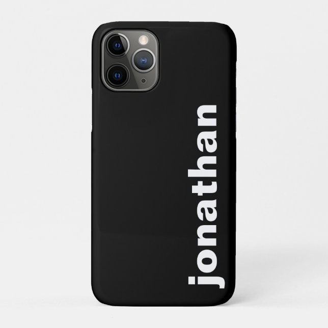 Modern Monogram Black Case-Mate iPhone Case (Back)
