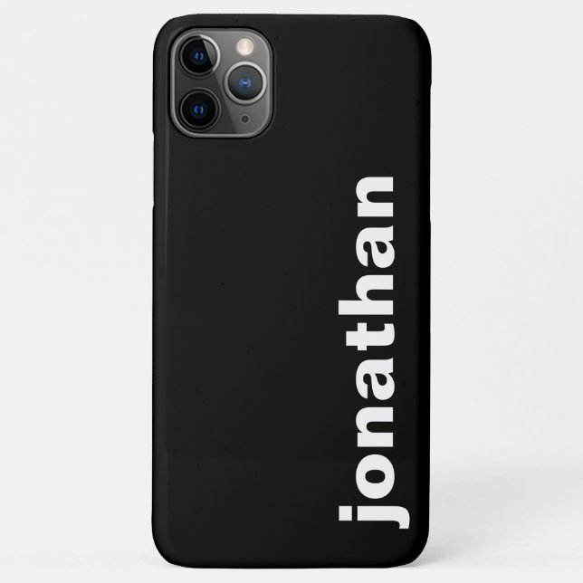 Modern Monogram Black Case-Mate iPhone Case (Back)